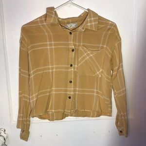Cropped yellow flannel